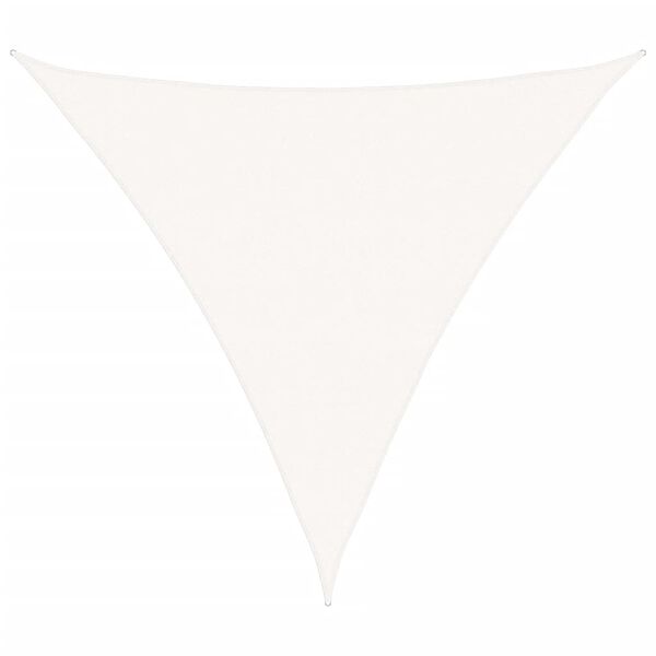 vidaXL Платно-сенник, HDPE, триъгълно, 5х5х5 м, бяло