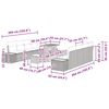 vidaXL Градински Софа Комплект с възглавница 11 pcs Сив Полиратан