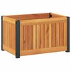 vidaXL Градинска кашпа 45x30x27,5 см масивна акация и стомана