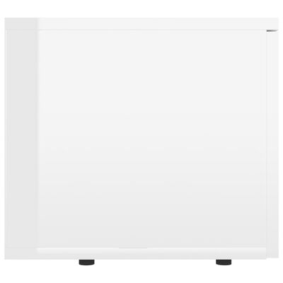 vidaXL ТВ шкаф, бял гланц, 80x34x30 см, ПДЧ