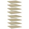 vidaXL Рафтове за етажерка, 8 бр, дъб сонома, 40x40x1,5 см, ПДЧ