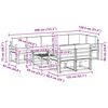 vidaXL Комплект дивани за открито 9 pcs Натурален и Бежов