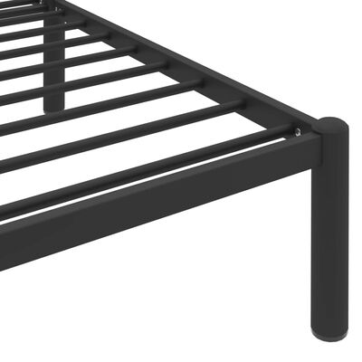 vidaXL Рамка за легло, черна, метал, 200x200 cм