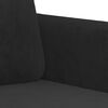 vidaXL Комплект дивани 2 части с възглавници черен кадифе