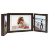 vidaXL Тройна фоторамка колаж тъмнокафява 28x18 см+2x(13x18 см)