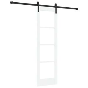 vidaXL Преплъзваща се врата ORKDAL Бял и черен 61 x 198,5 см