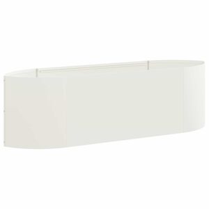 vidaXL Вдигната леха за градина Бяло 140 x 40 x 40 см Стомана
