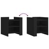 vidaXL Нощно шкафче, черно, 45x50x50 см, инженерно дърво