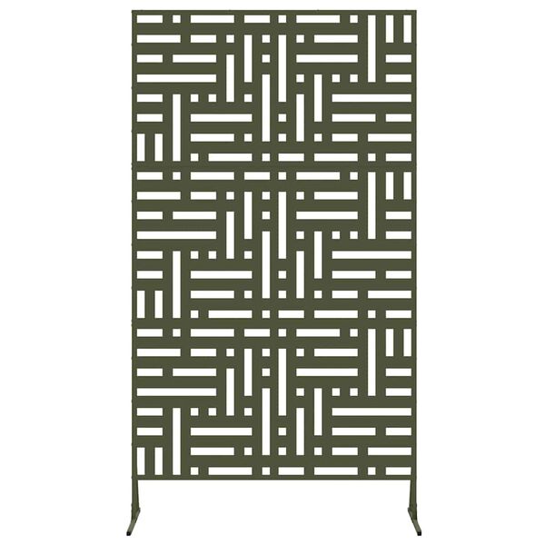 vidaXL Екран за уединение Маслинено 100 x 50 x 180 см Стомана