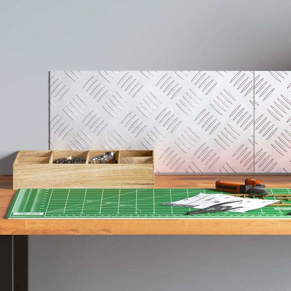 vidaXL Стъпало Правоъгълна 2 pcs Сребрист 40 x 20 cm Алуминий