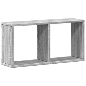 vidaXL Стенен шкаф, 60x16x30 см, сив сонома, инженерно дърво