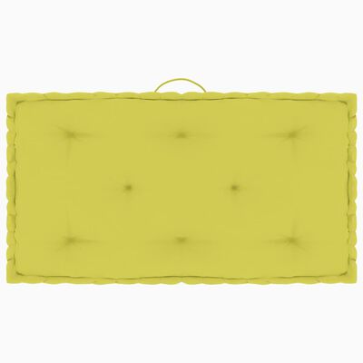 vidaXL Палетни възглавници за под, 7 бр, памук, ябълковозелени