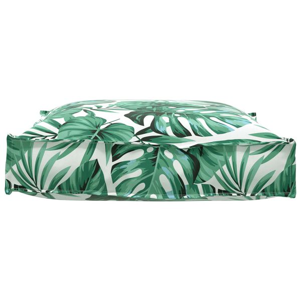 vidaXL Възглавница Мотив с листа 70 x 70 x 12 cm Оксфордска тъкан