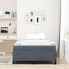 vidaXL Рамка за легло с матрак Тъмен сив 120 x 190 cm текстил