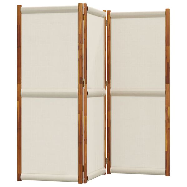 vidaXL Параван за стая, 3 панела, светлосив, 210x180 cм