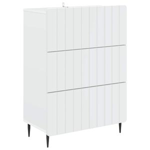 vidaXL Чекмеджетен шкаф Бяло 66 x 34,5 x 92 см Инженерна дървесина
