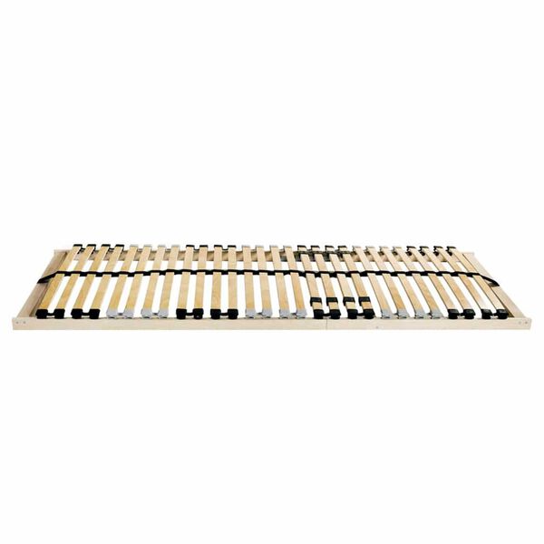 vidaXL Ламелна подматрачна рамка Кафяво 100 x 190 cm Солидно бук