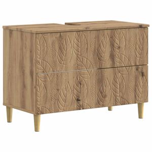 vidaXL Шкаф за мивка в баня DELFT Дъб артизан 82 x 41 x 59 см