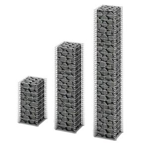 vidaXL Комплект габионни кошове, 3 бр, поцинкована тел