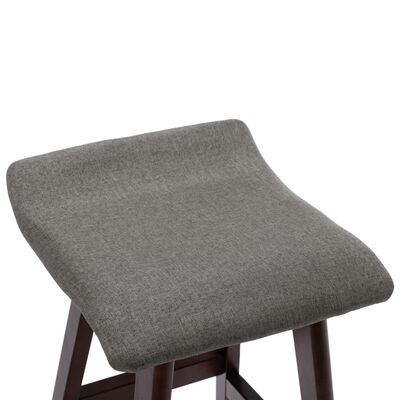 vidaXL Бар стол, тъмносив, текстил