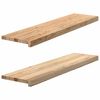 vidaXL Стълбищни стъпала, 2 бр, 100x25x2 см, необработен масивен дъб
