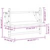 vidaXL Стенни рафтове с пръти 2 бр опушен дъб 40x25x30 см