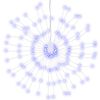 vidaXL Външен коледен светещ фойерверк син 20 см 140 LED