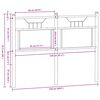 vidaXL Резервна табла за легло, опушен дъб, 120 см, инженерно дърво и стомана
