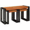 vidaXL Н nesting маса 3 бр. Кафяв и черен 82 x 40 x 45 см