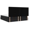 vidaXL Легло с място за съхранение и LED Черно 200 x 200 cm Полиестер