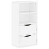 vidaXL Страничен шкаф с чекмеджета ODDA White 40x24x79 cm