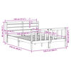 vidaXL Рамка за легло без матрак, 120x200 см, масивна чамова дървесина