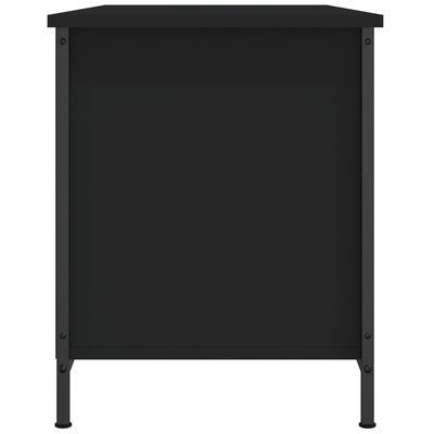 vidaXL ТВ шкаф, черен, 100x40x50 см, инженерно дърво