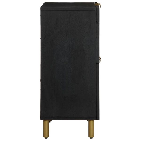 vidaXL Сайдборд, черен, 60x33x75 см, инженерно дърво