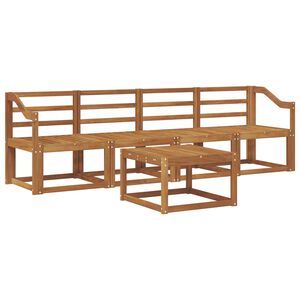vidaXL Комплект дивани за открито 5 pcs Естествен