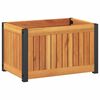 vidaXL Градинска кашпа 45x30x27,5 см масивна акация и стомана