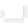 vidaXL Комплект ТВ шкаф 4 pcs Лъскаво бяло Инженерно дърво