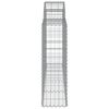 vidaXL Габионни кошници арка 7 бр 200x30x100/120 см поцинковано желязо