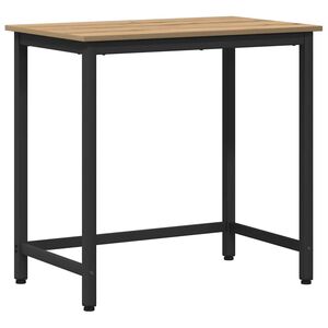 vidaXL Маса Дъб Инженерна дървесина и стомана 100 x 50 x 76,5 см