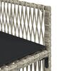 vidaXL Градински комплект с възглавници 11 части, светлосив полиратан