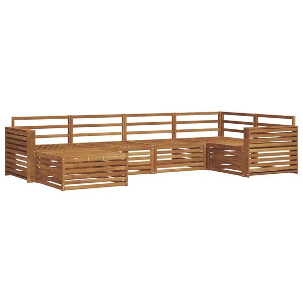 vidaXL Комплект дивани за открито 6 pcs Естествен