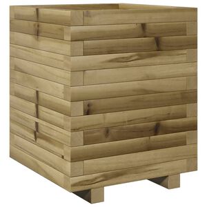 vidaXL Градинска кашпа 40x40x49,5 см импрегниран бор