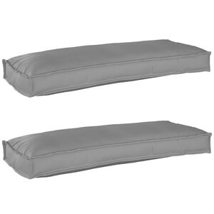 vidaXL Комплект възглавници за палет 2 pcs Сив 100 x 40 x 8 см