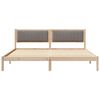 vidaXL Рамка за легло Таупе 200 x 200 cm Солидно борово дърво