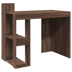 vidaXL Офис бюро, кафяв дъб, 103,5x56,5x94 см, инженерно дърво