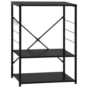 vidaXL Шкаф за микровълнова, черен, 60x39,6x79,5 см, инженерно дърво