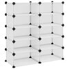 vidaXL Етажерка за обувки, прозрачна, 84x32x88,5 см, PP