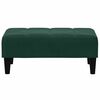 vidaXL 2-местно разтегателно канапе с табуретка, тъмнозелено, кадифе
