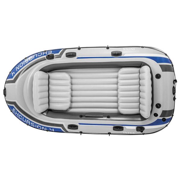 Intex Надуваем комплект лодка Excursion 4 с двигател и скоба