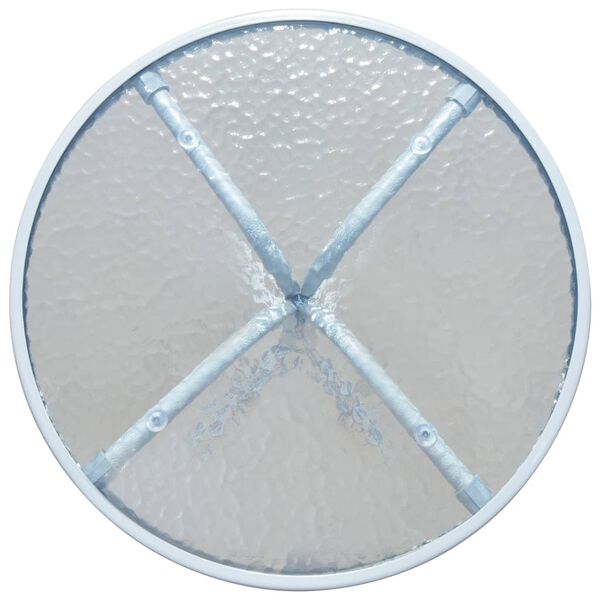 vidaXL Бистро маса, сива, 50x71 см, стомана